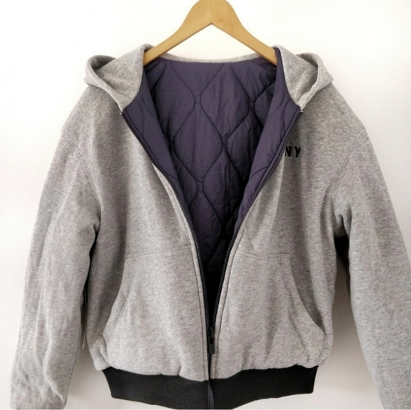 NEW DKNY reversible logo bomber jacket size Small - Picture 5 of 6